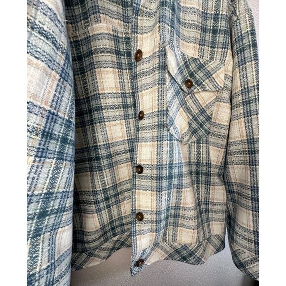 Boston Traders Tweed Shirt Jacket Sacket M Plaid Multi Western - Picture 10 of 16